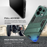 1 x RAW Customer Returns BEZ Phone Case for Xiaomi Redmi Note 13 Pro 5G Case, Rugged Protective Case Compatible with Redmi Note 13 Pro 5G Hybrid Reinforced Scratch-Resistant and Shockproof, Kickstand, Dark Green - RRP €21.6