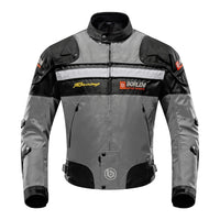 1 x RAW Customer Returns BORLENI Motorcycle Riding Jacket Windproof Motorbike Full Body Jacket 5 Protective Gear Armor Autumn Winter Motorbike Clothing for Men Women Ladies - RRP €99.17