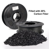 1 x RAW Customer Returns IEMAI PETG Carbon Fibre Filament 1.75 mm, 3D Printer Filament PETG, Carbon Fibre Filament 1.75 PETG Filled with 20 Carbon Fibre, PETG Filament 1.75 mm, Matte Black 1 kg Spool - RRP €38.99