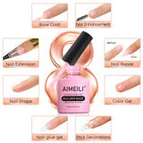 1 x RAW Customer Returns AIMEILI 8 in 1 Nail Polish Builder Base Set 8ml 6 Colors 8 in 1 Builder Nail Gel Builder Gel in a Bottle Gel Nail Polish Set - KIT 38 - RRP €15.23