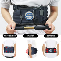 1 x RAW Customer Returns GINEKOO Decompression Back Belt for Spinal Support and Lower Back Pain, Back Brace and Lumbar Support, Navy Blue 29-49 Waist  - RRP €47.88