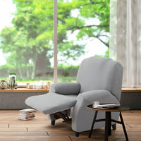 1 x RAW Customer Returns Lydevo Universal Reclining Relaxing Armchair Cover, 1-Seater Reclining Armchair Cover with Pockets, Removable Washable Relaxing Stretch Armchair Cover, Relaxing Armchair Covers, Light Gray - RRP €28.99