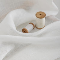 1 x RAW Customer Returns VOILYBIRD curtain loop curtain set of 2 for living room linen blend white, H220 x W140 cm  - RRP €34.27