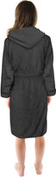 1 x RAW Customer Returns NY Threads Women s Hooded Robe, Cozy Soft Loungewear Nightwear Medium, Dark Grey  - RRP €25.99