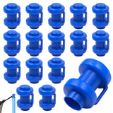 1 x RAW Customer Returns JNWYH 16 Piece Trampoline Replacement Parts Set, Durable Edge Cover, Generic Trampoline End Caps for Trampoline Poles with 25 mm Diameter Blue  - RRP €12.42