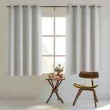 1 x RAW Customer Returns TOPICK Curtain with Eyelets Blackout Curtains Solid Color For Living Room Bedroom 2 Pieces Beige 130Wx225H cm  - RRP €53.44