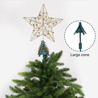 4 x Brand New Christmas tree topper holder, universally rotatable holder for tree topper plastic with adjustable fastening for stabilizing and supporting treetop decorations, suitable for all types of treetops - RRP €79.12