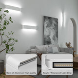 1 x RAW Customer Returns 2 Pieces 12W Cold White LED Wall Lamp, Waterproof in Modern Style, Suitable for Outdoor, Bathroom, Balcony, Staircase, Living Room - RRP €27.91