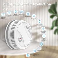 1 x RAW Customer Returns BSEED Smart smoke detector, smart home fire detector, WiFi smoke detector with app notification, works with Google Home Amazon Alexa, networked smoke detectors with 85 dB according to CE EN 14604 standard, pack of 1 - RRP €27.32