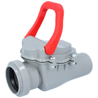 1 x RAW Customer Returns PE TAN backflow valve DN 50 gray Backflow flap with lockable non-return flap Backflow valve Frog flap Drain waste water KG HT pipe HT pipe - RRP €24.44