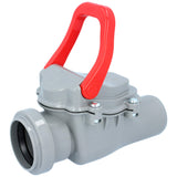 1 x RAW Customer Returns PE TAN backflow valve DN 50 gray Backflow flap with lockable non-return flap Backflow valve Frog flap Drain waste water KG HT pipe HT pipe - RRP €24.28