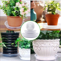 1 x RAW Customer Returns LIKOSO flower pot coasters 27 cm, flower coasters, clear plastic drip trays coasters for plant pots for indoor outdoor plants, set of 10 - RRP €21.99