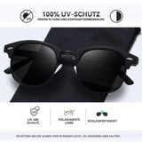 1 x RAW Customer Returns Occhsouo Unisex Polarized Half Frame Sunglasses Men Women Classic Retro UV400 Protection Rectangular Sunglasses Metal Frame Outdoor Leisure Driving Travel Protection, 1 Black Black Frame - RRP €17.99