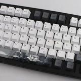 1 x RAW Customer Returns JSJT Ink Lotus Keycaps 140 Keys German Keycaps PBT OEM Profile Keycaps Keycaps Only for 61 68 84 87 96 108 Cherry MX Switches ANSI ISO Layout Mechanical Keyboards - RRP €41.34