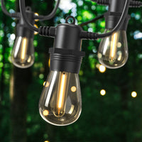 1 x RAW Customer Returns 31M outdoor fairy lights, GlobaLink IP65 waterproof shatter-proof fairy lights bulbs expandable with 30 2 S14 LED bulbs, outdoor fairy lights for garden party balcony yard decoration, warm white - RRP €63.36