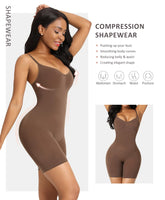 1 x RAW Customer Returns FeelinGirl Seamless Shapewear Full Body Waist Trainer Body Shaper Tummy Control Shaping Bodysuits Thigh Slimmer Overbust Butt Lifter Back Support Brown XS S - RRP €35.03