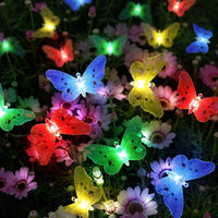 13 x Brand New cuzile Solar Garden Light 12pcs Butterfly Shape Slime Fairy Lights Christmas Tree Home Holiday Fence Yard Wedding Patio Party Decoration-Multicolor - RRP €296.4