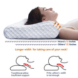 1 x RAW Customer Returns CQQC Contour Memory Foam Pillow for Neck Pain-Gel Neck Pillow for Sleeping, Side, Back, Stomach Sleepers Tencel Cover with Ventilation Breathable for CertiPUR-US - RRP €29.99