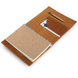 1 x RAW Customer Returns WANDERINGS A5 leather notebook ring binder refillable made of genuine leather - 22 x 15 cm - 6-ring - perfect for writing, planning, traveling, as a diary or sketchbook - mixed single sheets - leather binder - RRP €40.28