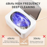 1 x RAW Customer Returns Ultrasonic Cleaner, Hogance 48000Hz Ultrasonic Jewelry Cleaner 600ML with Digital Timer 4 Cleaning Modes, Ultrasonic Glasses Cleaner for Dentures, Rings, Watch, Coins, Razors - RRP €40.99