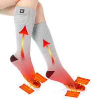 1 x RAW Customer Returns Heated Socks Heated Socks Women Men, SAVIOR HEAT Electric Warm Socks Rechargeable 7.4V 2200mAh Battery Heating Socks Winter Skiing Motorcycle Camping Hiking - RRP €92.26