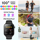 1 x RAW Customer Returns 2024 Smartwatch ECG HRV Uric Acid BMI Blood Pressure Monitor Men Women Health Watch with Phone Function SOS Button, 24H Heart Rate SPO2 Blood Pressure Body Temperature Sleep Monitor Fitness Watch for Android iOS - RRP €69.99