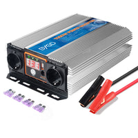 1 x RAW Customer Returns BYGD voltage converter 1000W 2000W 12V to 230V car inverter power converter 12 to 230 inverter and 2 plug crocodile clip for car battery inverter DC AC converter power converter - RRP €70.58