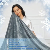 1 x RAW Customer Returns Uplayteck cooling blanket 150 x 200cm, light summer blanket with Japanese Arc-Chill Q-Max 0.4 cooling fibers, cool and skin-friendly, 2 in 1 double-sided cooling blanket, thin self-cooling blanket for people - RRP €24.99