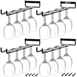 1 x RAW Customer Returns MERYSAN Wine Glass Holder Hanging, Wine Glasses Holder Shelf, Wine Glasses Bracket Shelf, Glass Holder Wall Mounted for Cup Display Stand Used in the Bar, Wine Cabinet, Kitchen, 30 cm 1 Row B  - RRP €26.84