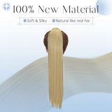 1 x Brand New Elailite 23 Inch Ponytail Hair Extension Synthetic Straight Hairpiece Tied with Hook and Loop Fake Hair Natural Looking - Dark Blonde - 58cm Wrap around Ponytail - RRP €14.99