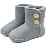 1 x RAW Customer Returns KuaiLu High Slippers Boots Women s Winter Fur Lined House Boots Women Warm Fluffy Plush Hut Shoes Cuddly Closed Boots Houseboots Cuddly Slippers Gray 40-41 EU - RRP €25.7