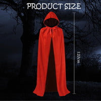 18 x Brand New YAWMLYE Carnival Children s Vampire Cape Costume - Carnival Costumes Black Red Double-Sided Cape with Hood Wizard Children s Costume 120 cm long  - RRP €142.38