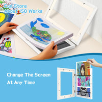 1 x RAW Customer Returns Cezlstesy 2 pieces A4 picture frames for children s drawings, hinged wooden photo frame, front opening for 150 children s drawings, for storing and presenting works of art - RRP €22.99