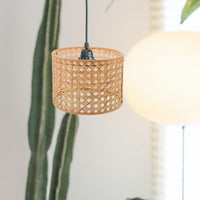 2 x RAW Customer Returns Baluue Rattan Lampshade - E27 E14 Lampshade Boho Replacement Rustic Small Lampshade Farmhouse Lampshade Fits Bulb Woven Lampshade For Table Lamp Home Decoration, 16x12CM - RRP €50.2