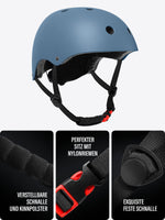 1 x RAW Customer Returns Skater helmet, bicycle helmet for children, teenagers and adults, CPSC-certified children s bicycle helmet, robust bicycle helmet with adjustable strap for everyday use, when skating, BMX or longboarding - RRP €34.27