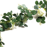 1 x RAW Customer Returns U Artlines Set of 2 2.0 m Eucalyptus Garlands Artificial Greenery Garland Wedding Background Wall Decor Flower Decoration - RRP €17.47