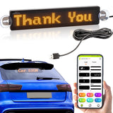 1 x RAW Customer Returns Leadleds 23x5cm LED Car Sign Message Board Bluetooth Connected Smartphone Programmable for Car Window, Taxi, Store Front Yellow  - RRP €46.12