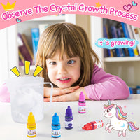 1 x RAW Customer Returns Kazzley Unicorn Craft Set for Children from 6 Years, 2-in-1 Crystal Growing Kit, DIY Colorful Crystal Unicorns Creating Experiments Crafts for Children from 6 7 8 9 10 Years, Gifts Toys for Girls - RRP €15.12