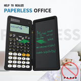 1 x RAW Customer Returns Upgraded 991ES Plus Scientific Calculator, ROATEE Professional Financial Calculator with Erasable LCD Writing Tablet, Solar and Rechargeable Battery, Desktop Calculator with Notepad for Office, School - RRP €32.99