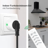 1 x RAW Customer Returns UCOMEN wireless sockets with remote control, 5 sockets with 2 remote controls, 16A 3680W wireless socket set range 30m, wireless switch set self-learning function for household appliances, white - RRP €36.68