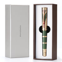 1 x RAW Customer Returns HONG DIAN Hongdian D5 Qin Dynasty Fountain Pen Green Gold Fine Nib Piston Filling Pen with Box Set, 1 piece 1 pack  - RRP €62.0