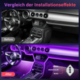 1 x RAW Customer Returns OMECO LED interior lighting car USB ambient lighting 4m 5050RGB with footwell lighting and controller 12v strip interior lighting atmosphere light footwell waterproof music strip set - RRP €25.03