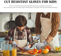 1 x RAW Customer Returns GUBOOM carving gloves for children, cut-resistant gloves, children s work gloves, level 5 protection and EN 388 certified for carving knives, cut-resistant, suitable for 3-12 year olds XXXS 3-5 year olds  - RRP €8.05