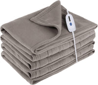 1 x RAW Customer Returns McJaw Electric Heated Blanket 200x150cm Heated Blanket with Automatic Switch-Off, 4 Temperature Levels and 10 Hour Timer, Fast Warming, Overheating Protection, Machine Washable, Grey - RRP €40.33