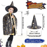 1 x Brand New YeahBoom Witch Cloak, Children s Wizard Cloak, Witch Wizard Cloak, Witch Wizard Cloak, Wizard Cape, Wizard Cape, Wizard Coat Children, Children s Halloween Costume, Wizard Cape Witch Cloak with Hat - RRP €7.04