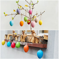 1 x RAW Customer Returns Gallop Chic 48x Easter eggs for hanging colorful Colorful plastic Easter eggs made of plastic 6 x 4cm Plastic eggs for hanging and decorating Plastic eggs for outside and inside Easter decoration Decoration for Easter - RRP €19.15