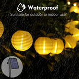 2 x RAW Customer Returns Solar fairy lights outdoor, 9.5 m 25 LED lantern fairy lights outdoor 8 mode lantern fairy lights outdoor IP65 waterproof solar fairy lights decoration for garden, balcony, terrace, yard, party warm white - RRP €39.98