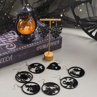 1 x Brand New SUNNYCLUE 1 Box 8 Pairs Halloween Earrings Halloween Earrings Fashionable Dangling Earrings Black Earring Sets Holiday Earrings For Women 2023 New Year Gifts Halloween Party Decoration Accessories - RRP €20.4