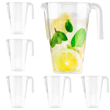 1 x RAW Customer Returns MATANA 6 Plastic Jugs, Transparent Carafes 1.5L - Cocktails, Lemonade, Punch, Sangria, Beers and More - Birthdays, Weddings, Christmas, Picnics, Barbecues, Parties - Resistant and Reusable - RRP €21.99