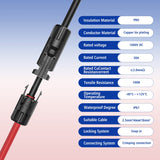 4 x RAW Customer Returns Solar cable 6mm2 Y-distributor, Y-connector solar panel IP67 with 2 wrenches, 1Y2 solar panel cable connector male female MMF and FFM, for parallel photovoltaic connection 1 pair, 1 red 1 black  - RRP €40.28